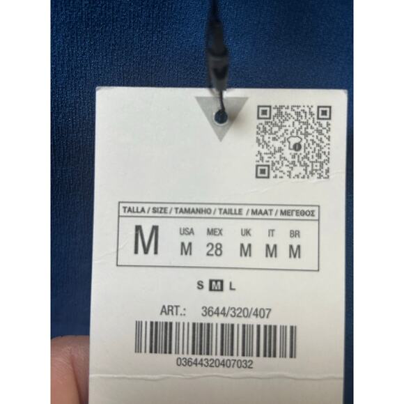 Nwt-Zara-STRETCH PLEATED HALTER TOP-M - Picture 4 of 5